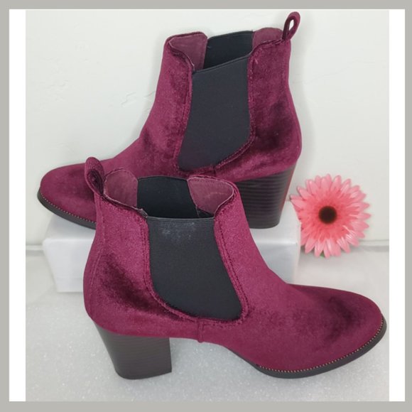 Xti World Shoes - Xti World Burgundy Womens Ankle Boots Size 8.5